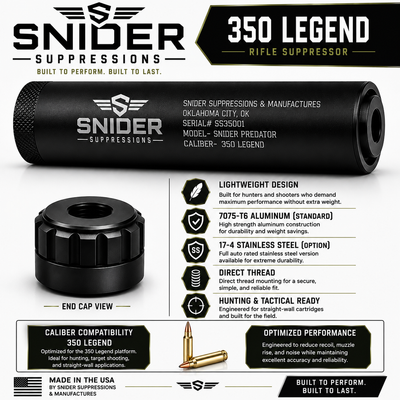 Snider Predator 350 Legend Suppressor