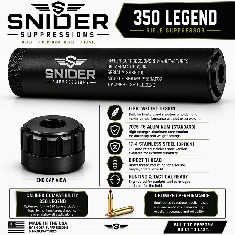 Snider Predator 350 Legend Suppressor