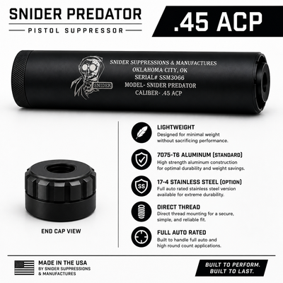 Snider Predator .45 ACP Suppressor