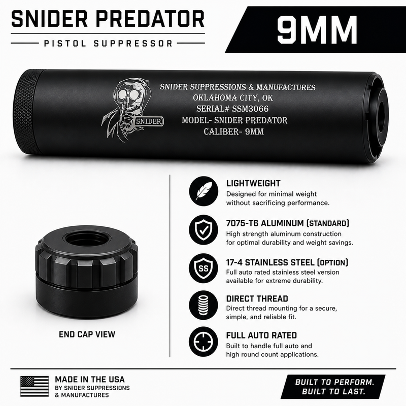 Snider Predator 9mm Suppressor