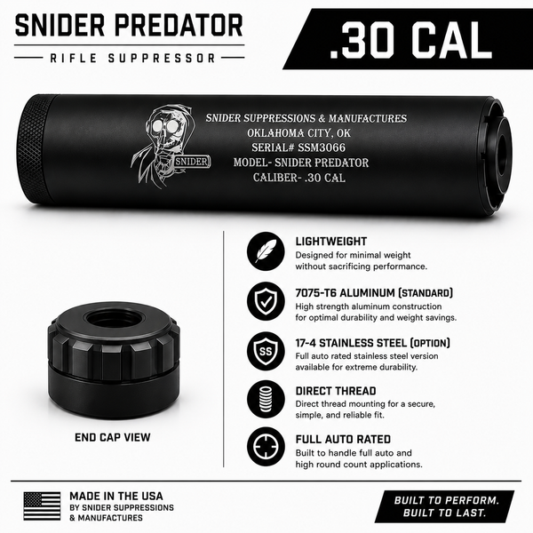 Snider Predator .30 Cal Suppressor