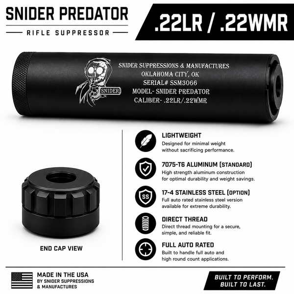Snider Predator .22 LR Suppressor