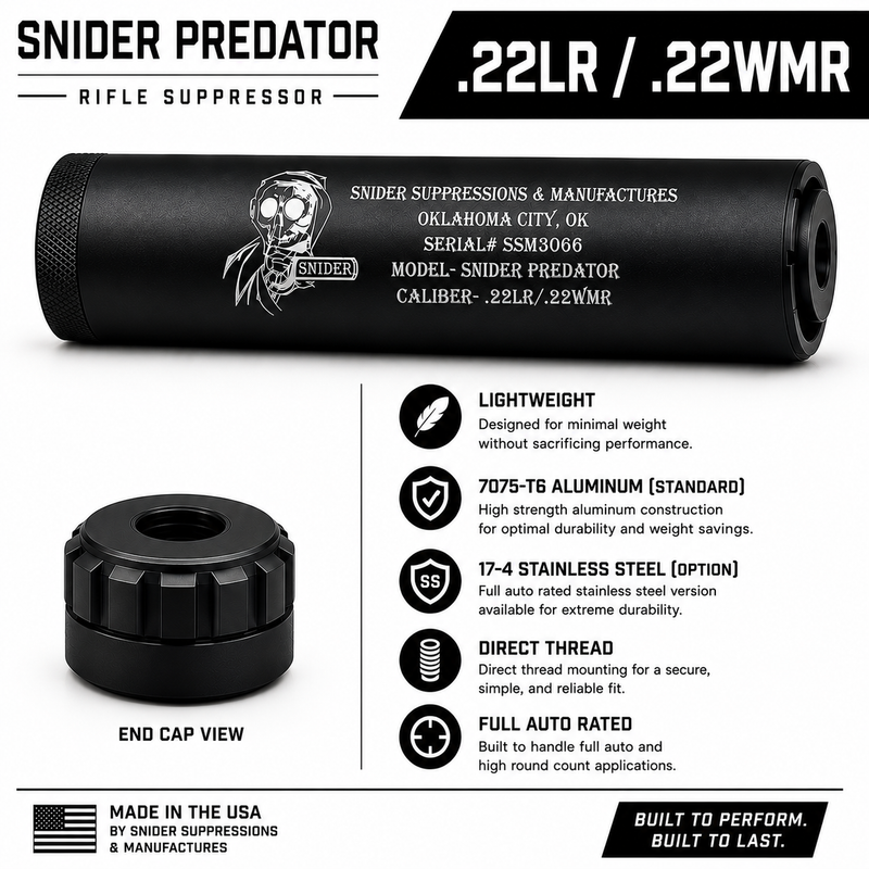 Snider Predator .22 LR Suppressor