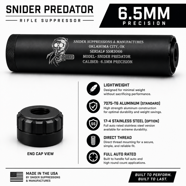 Snider Predator 6.5 Precision Suppressor