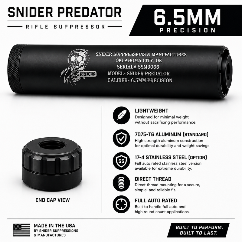 Snider Predator 6.5 Precision Suppressor