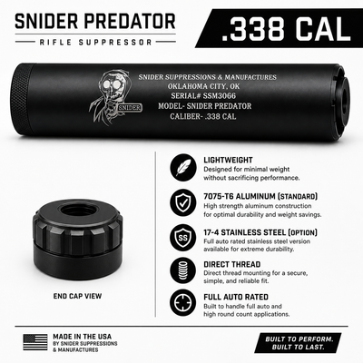 Snider Predator .338 Lapua Suppressor