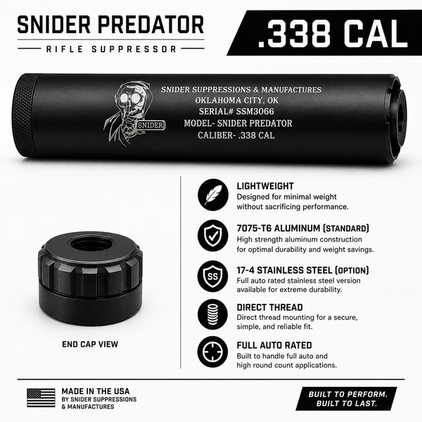 Snider Predator .338 Lapua Suppressor