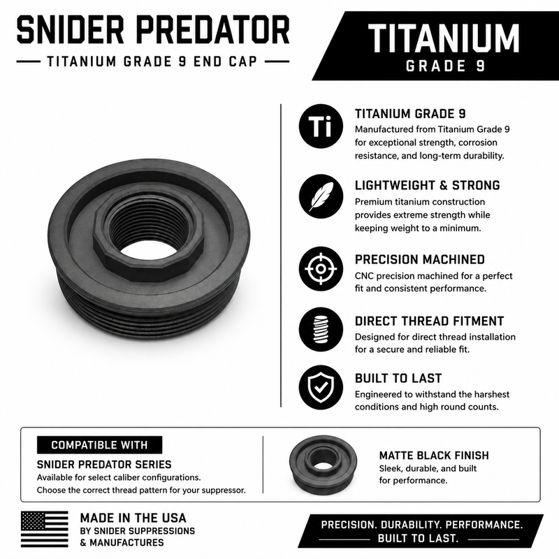 Snider Predator Titanium Grade 9 Endcaps