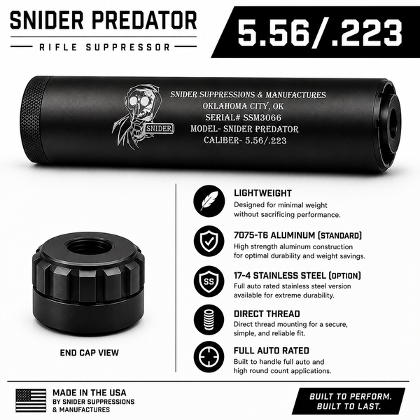 Snider Predator 5.56 / .223 Suppressor